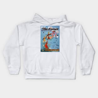 Vintage Travel Poster Thailand Kids Hoodie